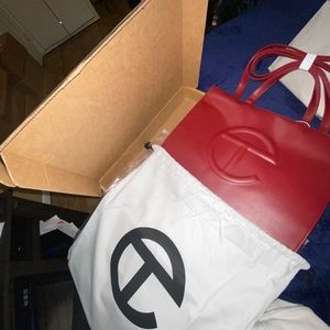 TELFAR shopping bag oxblood medium